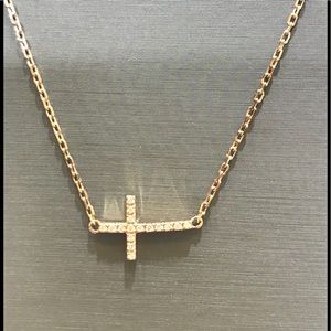 Side cross diamond necklaces! Hipster jewelry 💎